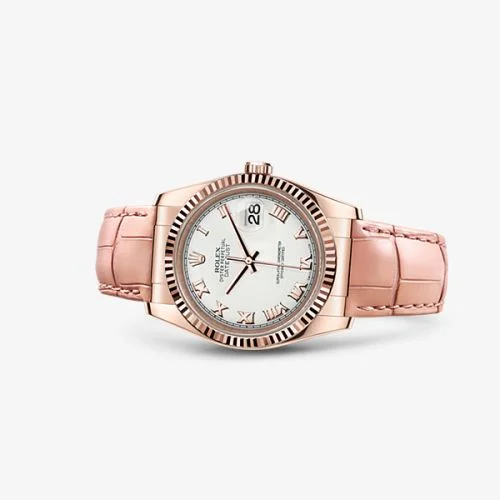 Rolex - 116135-0044 Datejust 36 Everose Strap Ivory Roman