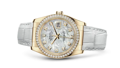 Rolex - 116188-0091 Datejust 36 Yellow Gold Diamond Strap Mother of Peaerl