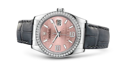 Rolex - 116189-0076 Datejust 36 White Gold Diamond Strap Pink Waves