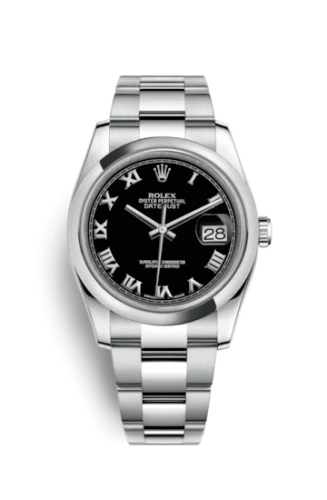 Rolex - 116200-0061 Datejust 36 Stainless Steel Domed / Oyster / Black Roman