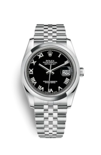 Rolex - 116200-0094 Datejust 36 Stainless Steel Domed / Jubilee / Black Roman