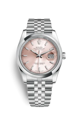Rolex - 116200-0095 Datejust 36 Stainless Steel Domed / Jubilee / Pink