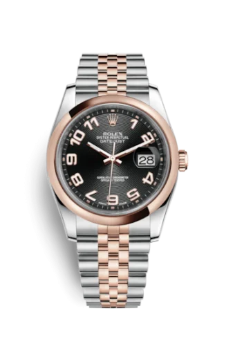 Rolex - 116201-0069 Datejust 36 Rolesor Everose Domed / Jubilee / Black Arabic