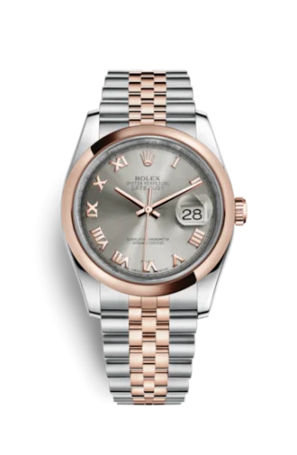 Rolex - 116201-0071 Datejust 36 Rolesor Everose Domed / Oyster / Steel Roman