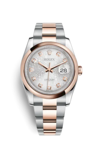 Rolex - 116201-0077 Datejust 36 Rolesor Everose Domed / Oyster / Silver Computer