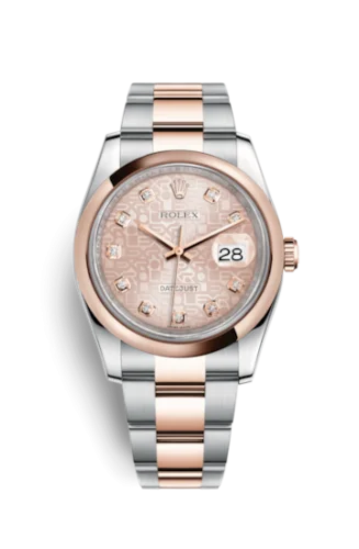 Rolex - 116201-0078 Datejust 36 Rolesor Everose Domed / Oyster / Pink Computer Diamonds