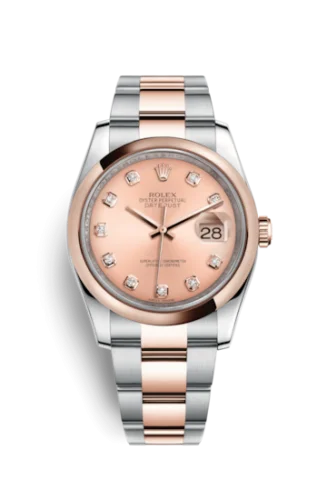 Rolex - 116201-0081 Datejust 36 Rolesor Everose Domed / Oyster / Pink Diamond