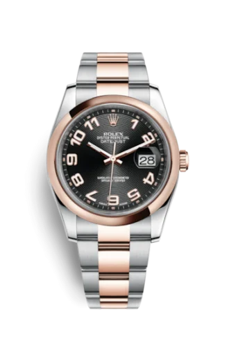 Rolex - 116201-0087 Datejust 36 Rolesor Everose Domed / Oyster / Black Arabic