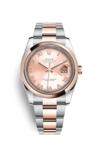 Rolex - 116201-0088 Datejust 36 Rolesor Everose Domed / Oyster / Pink Roman