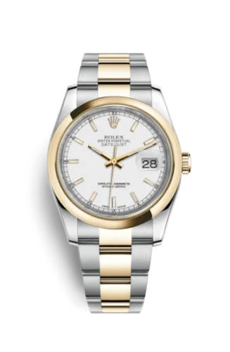 Rolex - 116203-0124 Datejust 36 Rolesor Yellow Domed / Oyster / White