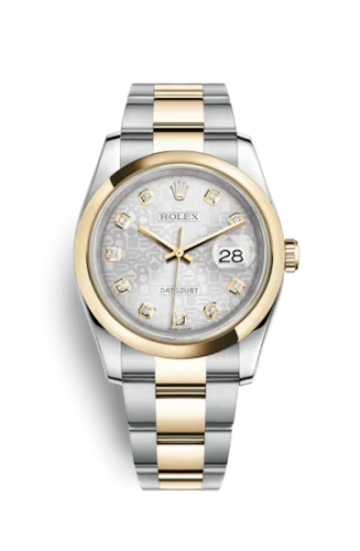 Rolex - 116203-0132 Datejust 36 Rolesor Yellow Domed / Oyster / Silver Computer