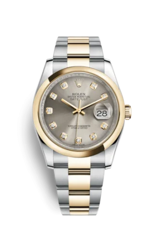 Rolex - 116203-0138 Datejust 36 Rolesor Yellow Domed / Oyster / Steel Diamonds