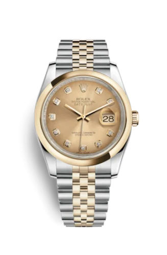 Rolex - 116203-0140 Datejust 36 Rolesor Yellow Domed / Jubilee / Champagne Diamonds