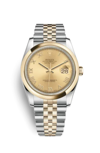 Rolex - 116203-0141 Datejust 36 Rolesor Yellow Domed / Jubilee / Champagne Roman