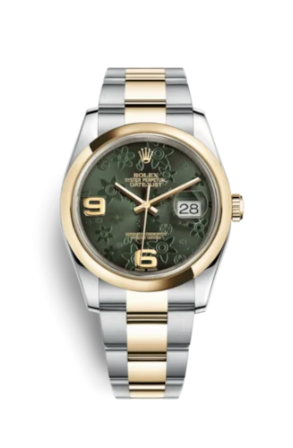 Rolex - 116203-0147 Datejust 36 Rolesor Yellow Domed / Oyster / Green Floral
