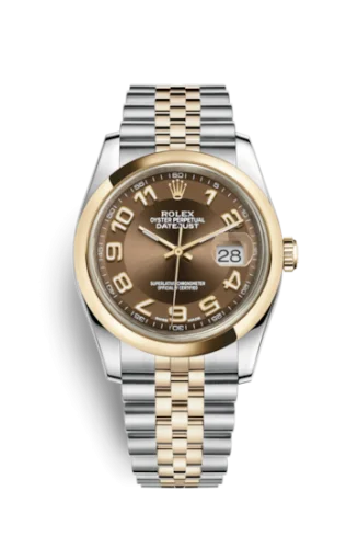 Rolex - 116203-0159 Datejust 36 Rolesor Yellow Domed / Jubilee / Bronze Arabic