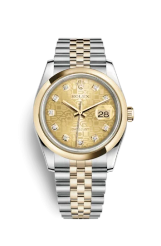 Rolex - 116203-0173 Datejust 36 Rolesor Yellow Domed / Jubilee / Champagne Computer