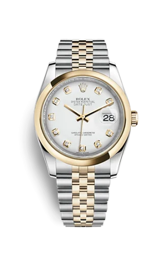 Rolex - 116203-0175 Datejust 36 Rolesor Yellow Domed / Jubilee / White Diamond