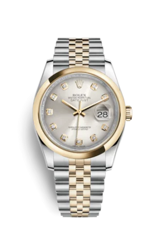 Rolex - 116203-0176 Datejust 36 Rolesor Yellow Domed / Jubilee / Silver Diamonds