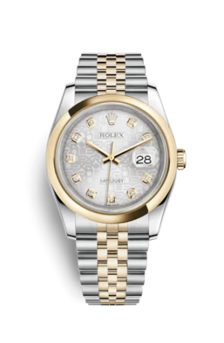 Rolex - 116203-0177 Datejust 36 Rolesor Yellow Domed / Jubilee / Silver Computer