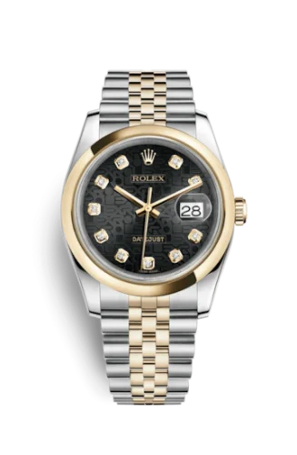 Rolex - 116203-0180 Datejust 36 Rolesor Yellow Domed / Jubilee / Black Computer