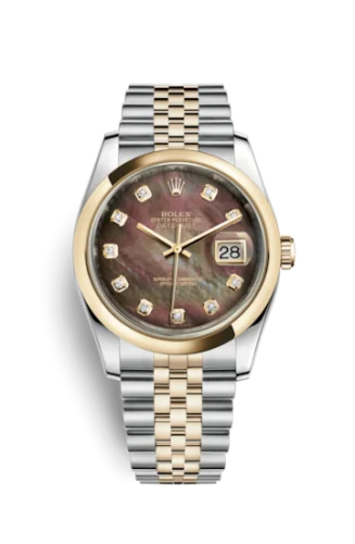 Rolex - 116203-0181 Datejust 36 Rolesor Yellow Domed / Jubilee / Brown MOP