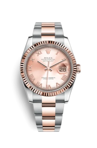 Rolex - 116231-0067 Datejust 36 Rolesor Everose Fluted / Oyster / Pink Roman