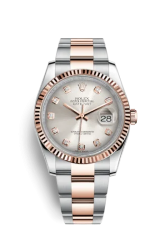 Rolex - 116231-0074 Datejust 36 Rolesor Everose Fluted / Oyster / Pink Diamonds