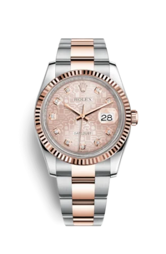 Rolex - 116231-0076 Datejust 36 Rolesor Everose Fluted / Oyster / Pink Computer