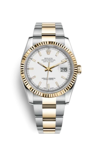 Rolex - 116233-0171 Datejust 36 Rolesor Yellow Fluted / Oyster / White