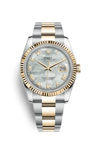 Rolex - 116233-0176 Datejust 36 Rolesor Yellow Fluted / Oyster / MOP Roman