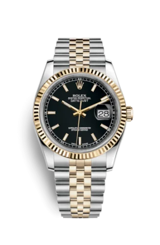Rolex - 116233-0199 Datejust 36 Rolesor Yellow Fluted / Jubilee / Black
