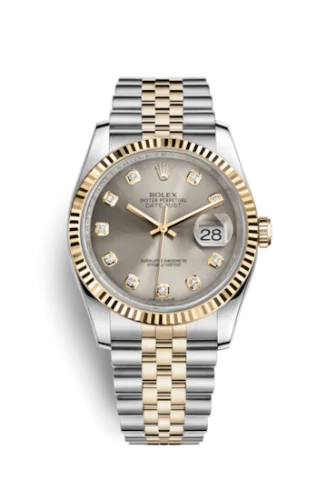 Rolex - 116233-0205 Datejust 36 Rolesor Yellow Fluted / Jubilee / Steel Diamonds