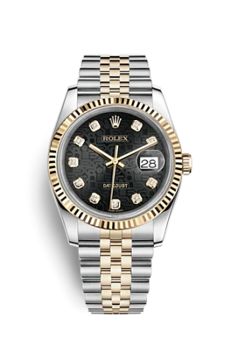 Rolex - 116233-0208 Datejust 36 Rolesor Yellow Fluted / Jubilee / Black Computer