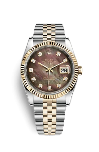 Rolex - 116233-0212 Datejust 36 Rolesor Yellow Fluted / Jubilee / Black MOP