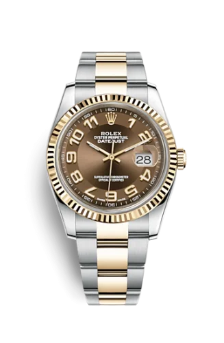 Rolex - 116233-0220 Datejust 36 Rolesor Yellow Fluted/ Oyster / Bronze Arabic