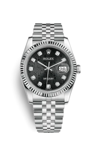 Rolex - 116234-0079 Datejust 36 Stainless Steel Fluted / Jubilee / Black Computer