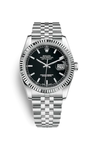 Rolex - 116234-0085 Datejust 36 Stainless Steel Fluted / Jubilee / Black