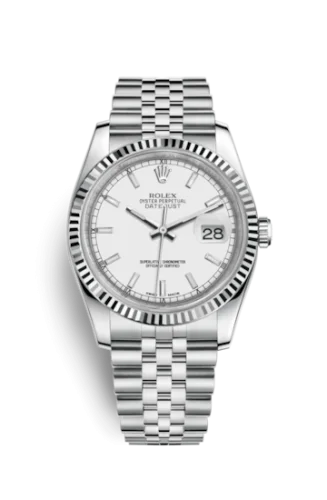 Rolex - 116234-0088 Datejust 36 Stainless Steel Fluted / Jubilee / White