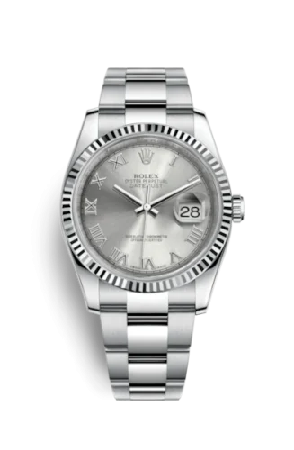 Rolex - 116234-0092 Datejust 36 Stainless Steel Fluted / Oyster / Rhodium Roman