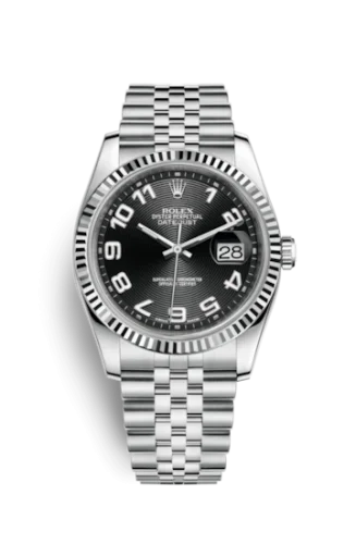 Rolex - 116234-0107 Datejust 36 Stainless Steel Fluted / Jubilee / Black Arabic