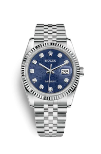 Rolex - 116234-0110 Datejust 36 Stainless Steel Fluted / Jubilee / Blue Computer