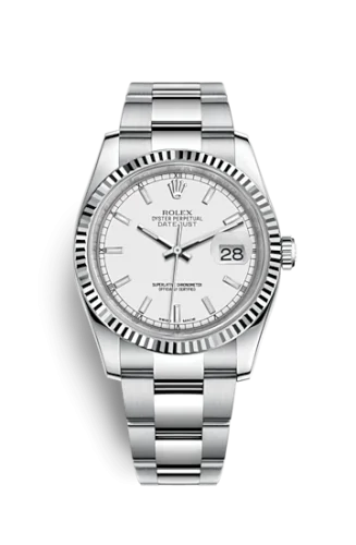 Rolex - 116234-0127 Datejust 36 Stainless Steel Fluted / Oyster / White