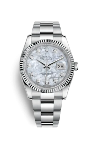 Rolex - 116234-0130 Datejust 36 Stainless Steel Fluted / Oyster / Pink MOP