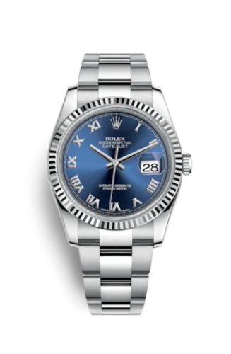 Rolex - 116234-0133 Datejust 36 Stainless Steel Fluted / Oyster / Blue Roman