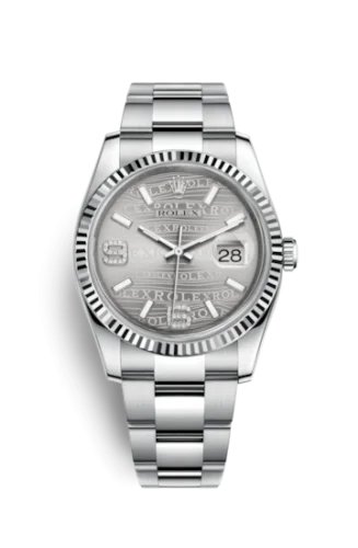 Rolex - 116234-0153 Datejust 36 Stainless Steel Fluted / Oyster / Rhodium Wave