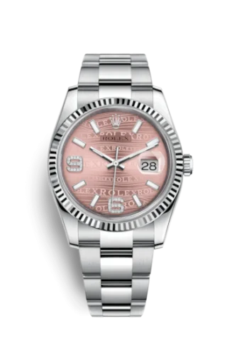 Rolex - 116234-0154 Datejust 36 Stainless Steel Fluted / Oyster / Pink Wave