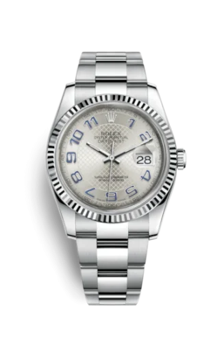 Rolex - 116234-0155 Datejust 36 Stainless Steel Fluted / Oyster / Silver Arabic