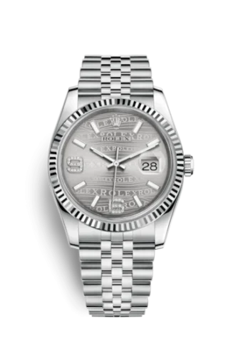 Rolex - 116234-0159 Datejust 36 Stainless Steel Fluted / Jubilee / Rhodium Wave