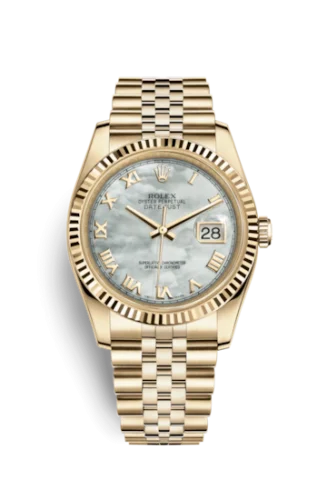 Rolex - 116238-0077 Datejust 36 Yellow Gold Fluted / Jubilee / MOP Roman
